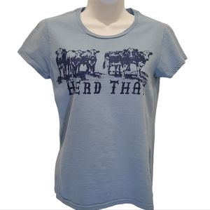 5/$25 💥- Lost Creek Outfitters Herd That Cow Cattle Graphic T Shirt Small